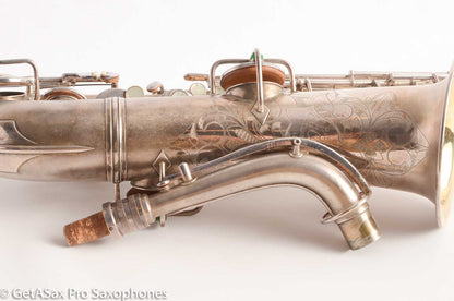 Conn New Wonder 1 C Melody Saxophone Original Silver Plate Good Condition 106298