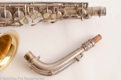 Conn New Wonder 1 C Melody Saxophone Original Silver Plate Good Condition 106298