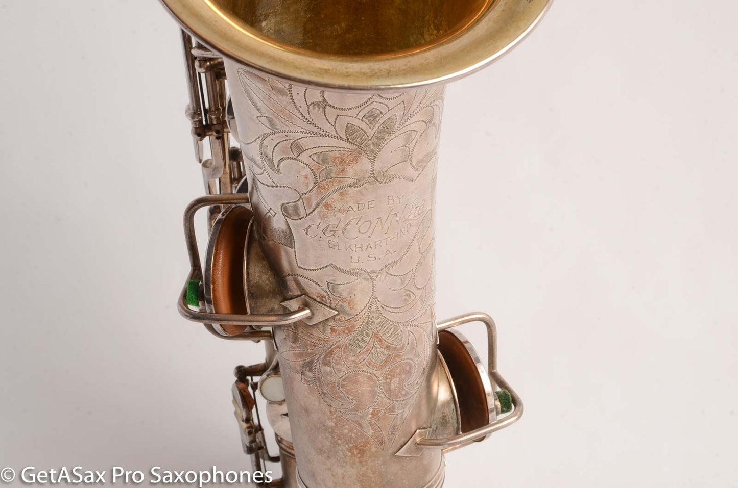 Conn New Wonder 1 C Melody Saxophone Original Silver Plate Good Condition 106298