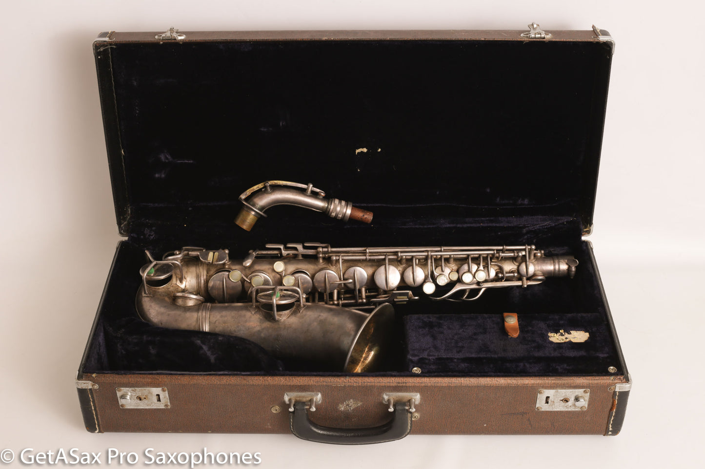 Conn NWII Alto Original Silver Plate 201785 Great Shape Old Pads