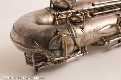 Conn NWII Alto Original Silver Plate 201785 Great Shape Old Pads