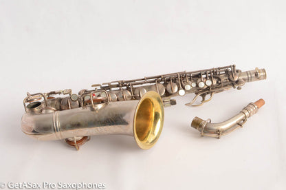 Conn New Wonder II Chu Berry Alto Saxophone 1925 Original Silver Plate 148868