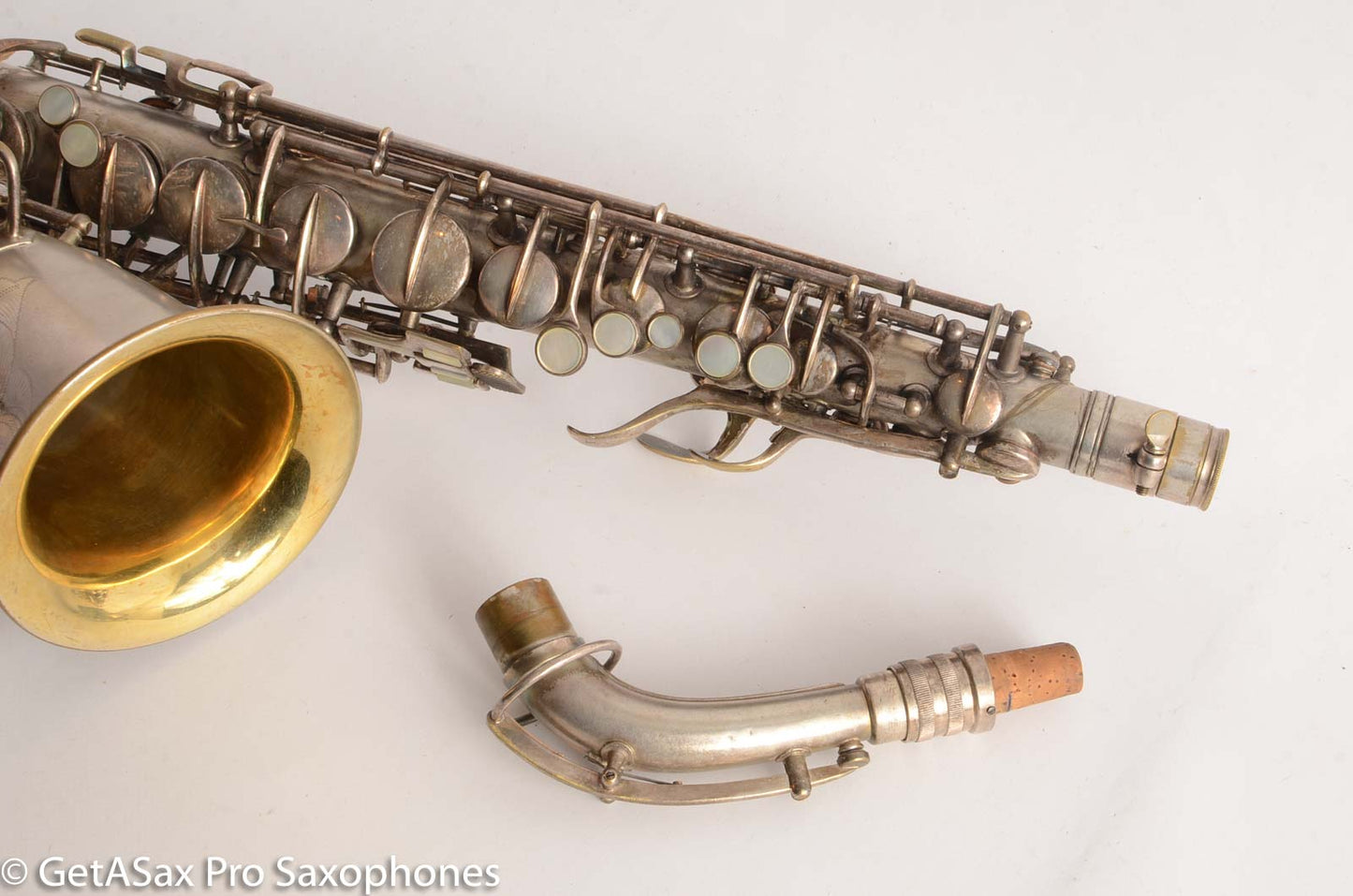 Conn New Wonder II Chu Berry Alto Saxophone 1925 Original Silver Plate 148868