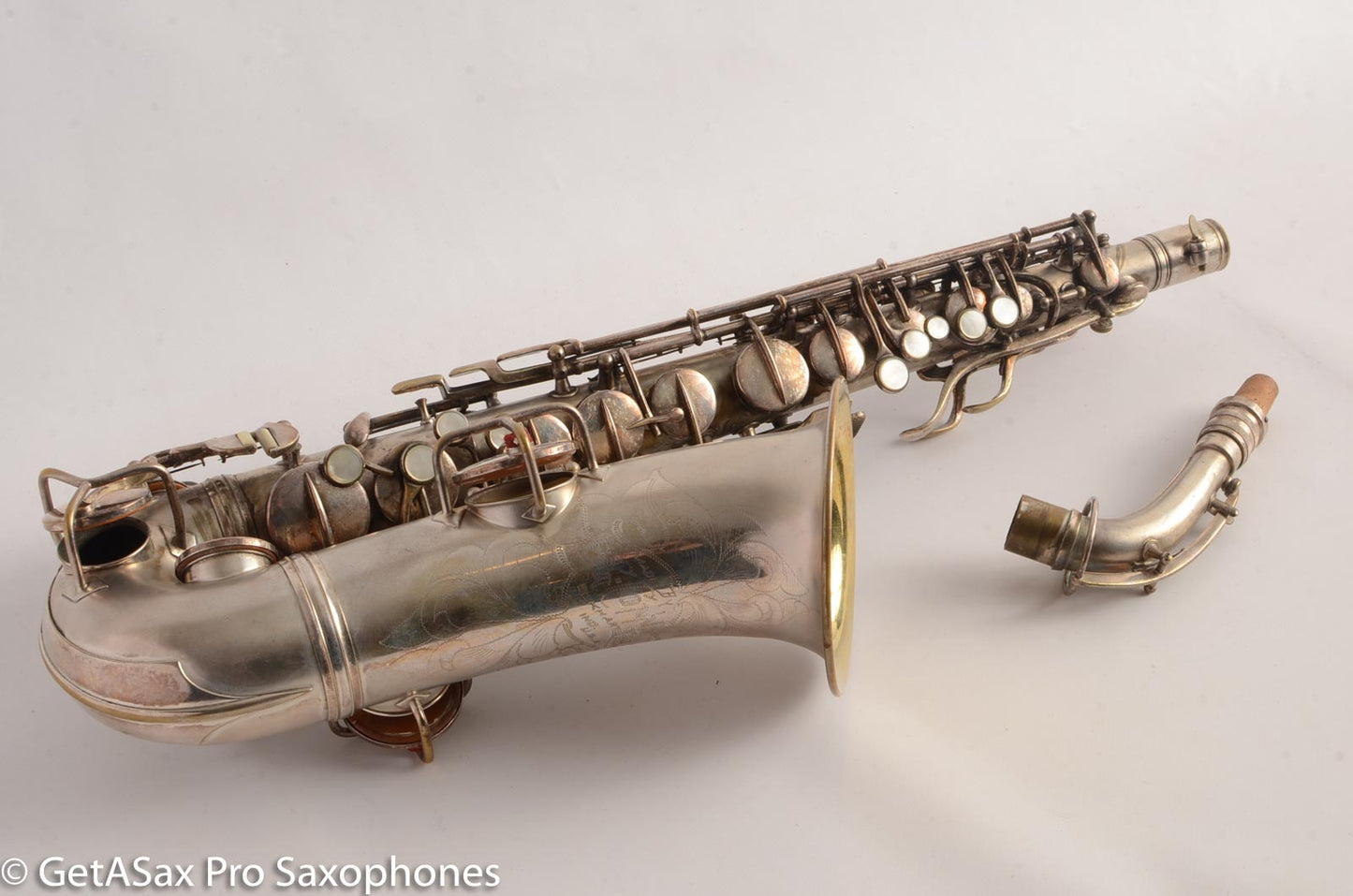 Conn New Wonder II Chu Berry Alto Saxophone 1925 Original Silver Plate 148868