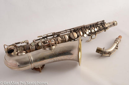 Conn New Wonder II Chu Berry Alto Saxophone 1925 Original Silver Plate 148868