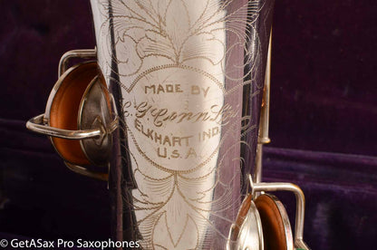 Conn New Wonder II Chu Berry Alto Saxophone Original Silver Plate 1927 201774
