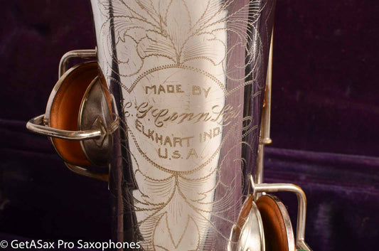 Conn New Wonder II Chu Berry Alto Saxophone Original Silver Plate 1927 201774