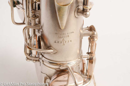 Conn New Wonder II Chu Berry Alto Saxophone Original Silver Plate 1927 201774