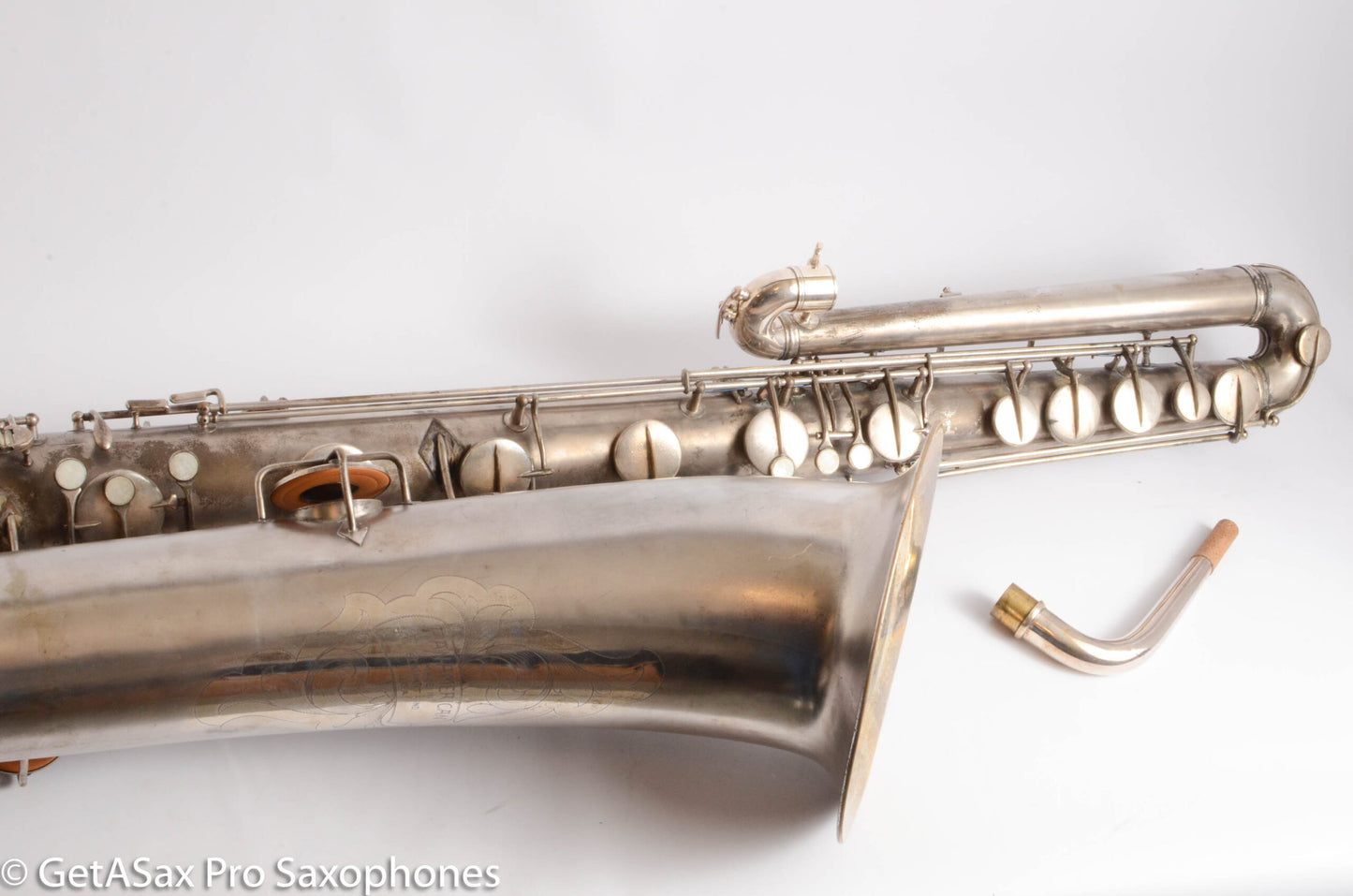 Conn Panamerican (New Wonder 1) Bass Saxophone Silver Plate Recent Overhaul