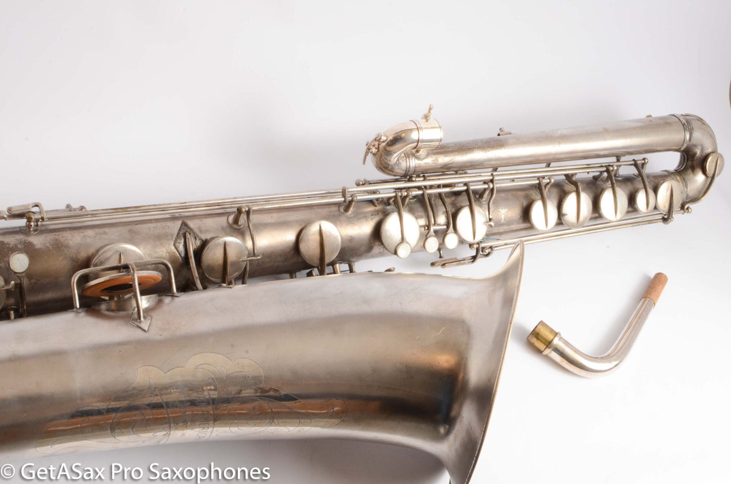 Conn Panamerican (New Wonder 1) Bass Saxophone Silver Plate Recent Overhaul