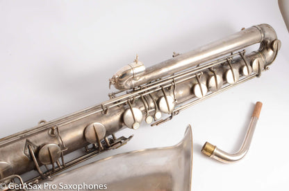 Conn Panamerican (New Wonder 1) Bass Saxophone Silver Plate Recent Overhaul