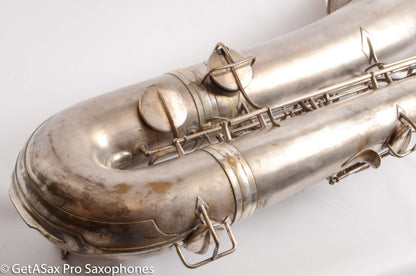 Conn Panamerican (New Wonder 1) Bass Saxophone Silver Plate Recent Overhaul