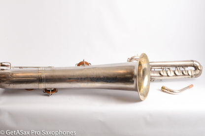 Conn Panamerican (New Wonder 1) Bass Saxophone Silver Plate Recent Overhaul