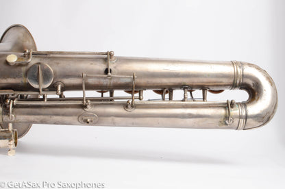 Conn Panamerican (New Wonder 1) Bass Saxophone Silver Plate Recent Overhaul