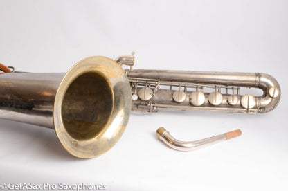 Conn Panamerican (New Wonder 1) Bass Saxophone Silver Plate Recent Overhaul