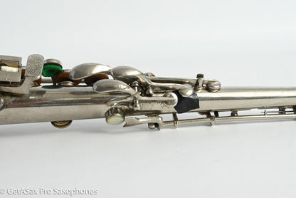 Conn New Wonder II Bb Soprano Original Nickel Plate Needs Overhaul 198k