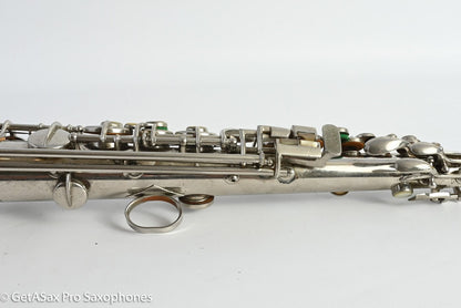 Conn New Wonder II Bb Soprano Original Nickel Plate Needs Overhaul 198k
