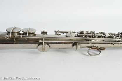 Conn New Wonder II Bb Soprano Original Nickel Plate Needs Overhaul 198k
