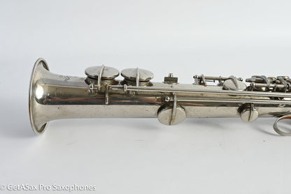 Conn New Wonder II Bb Soprano Original Nickel Plate Needs Overhaul 198k