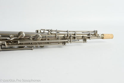 Conn New Wonder II Bb Soprano Original Nickel Plate Needs Overhaul 198k