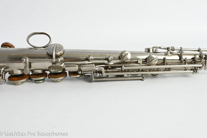 Conn New Wonder II Bb Soprano Original Nickel Plate Needs Overhaul 198k