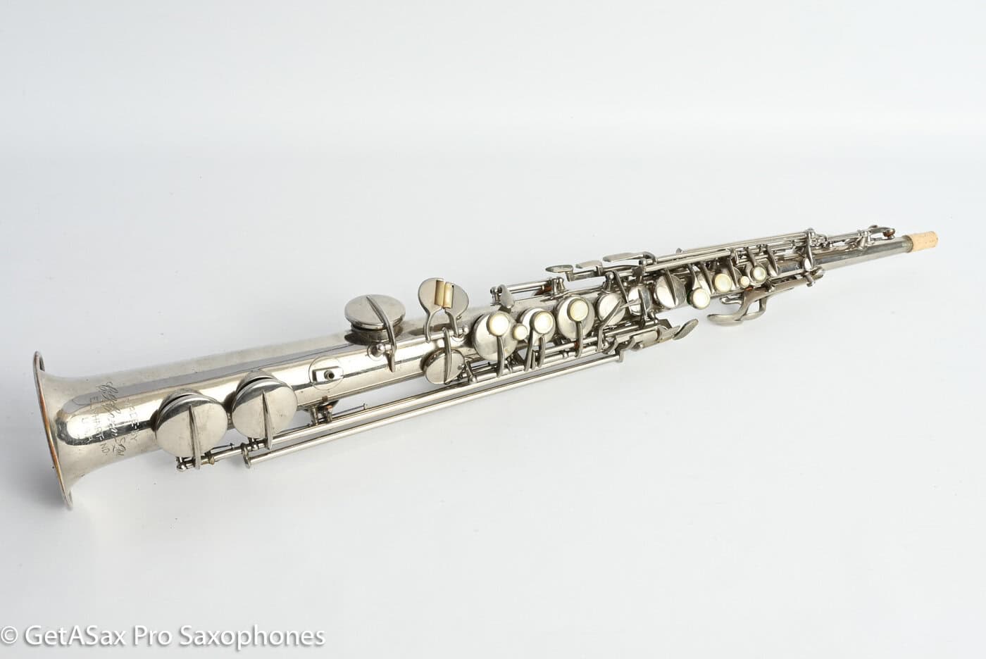Conn New Wonder II Bb Soprano Original Nickel Plate Needs Overhaul 198k