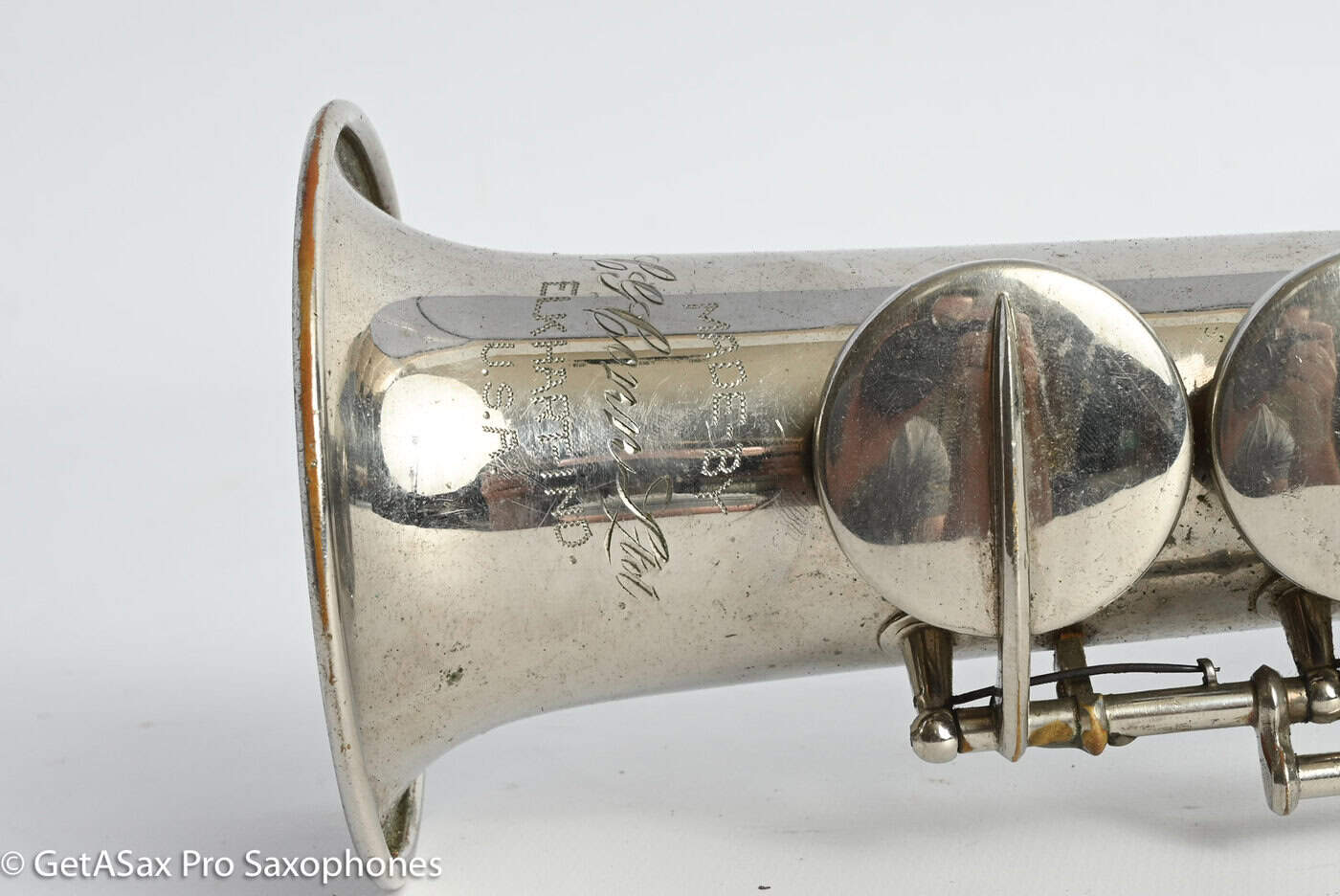 Conn New Wonder II Bb Soprano Original Nickel Plate Needs Overhaul 198k