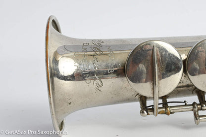 Conn New Wonder II Bb Soprano Original Nickel Plate Needs Overhaul 198k