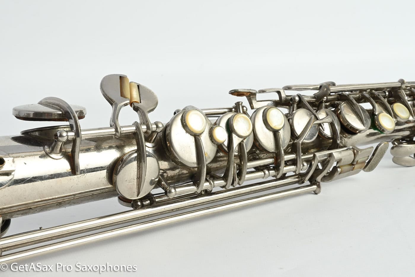 Conn New Wonder II Bb Soprano Original Nickel Plate Needs Overhaul 198k