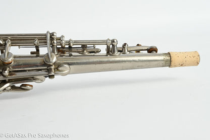 Conn New Wonder II Bb Soprano Original Nickel Plate Needs Overhaul 198k