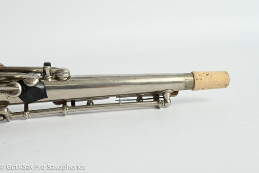 Conn New Wonder II Bb Soprano Original Nickel Plate Needs Overhaul 198k