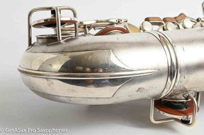 Conn Transitional NWII/10M Tenor Art Deco Silver Plays Great! 250059