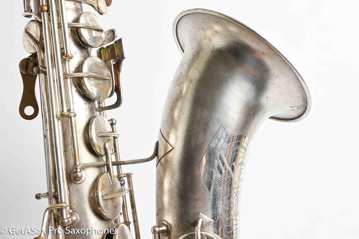 Conn Transitional NWII/10M Tenor Art Deco Silver Plays Great! 250059