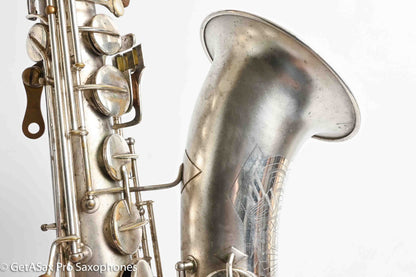 Conn Transitional NWII/10M Tenor Art Deco Silver Plays Great! 250059