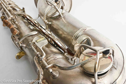 Conn Transitional NWII/10M Tenor Art Deco Silver Plays Great! 250059