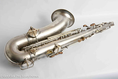 Conn Transitional NWII/10M Tenor Art Deco Silver Plays Great! 250059