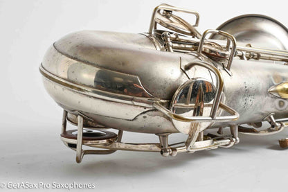 Conn Transitional NWII/10M Tenor Art Deco Silver Plays Great! 250059