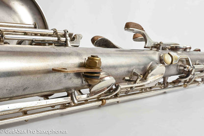 Conn Transitional NWII/10M Tenor Art Deco Silver Plays Great! 250059