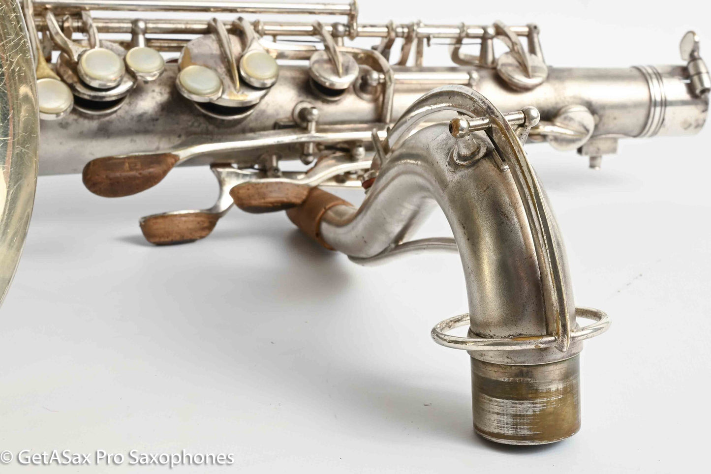 Conn Transitional NWII/10M Tenor Art Deco Silver Plays Great! 250059