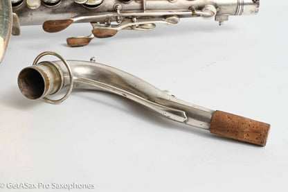 Conn Transitional NWII/10M Tenor Art Deco Silver Plays Great! 250059