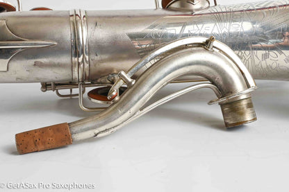 Conn Transitional NWII/10M Tenor Art Deco Silver Plays Great! 250059