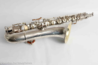 Conn Transitional NWII/10M Tenor Art Deco Silver Plays Great! 250059