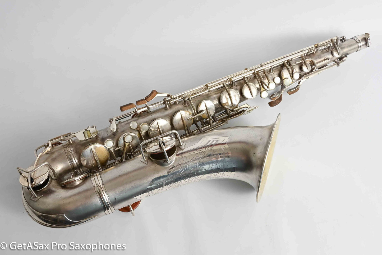 Conn Transitional NWII/10M Tenor Art Deco Silver Plays Great! 250059