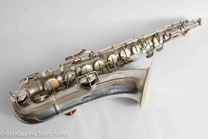 Conn Transitional NWII/10M Tenor Art Deco Silver Plays Great! 250059