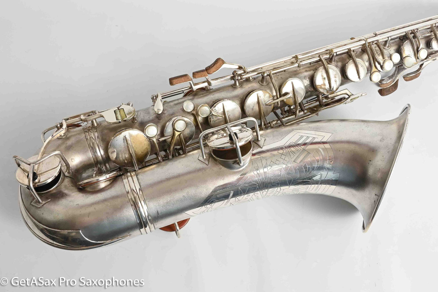 Conn Transitional NWII/10M Tenor Art Deco Silver Plays Great! 250059