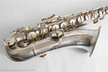 Conn Transitional NWII/10M Tenor Art Deco Silver Plays Great! 250059