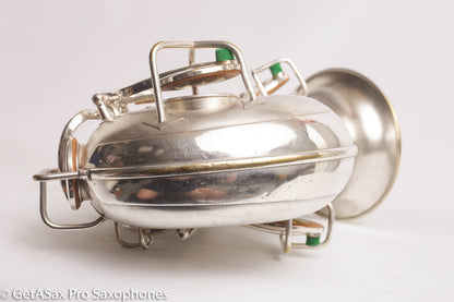Conn Transitional Art Deco Tenor Original Silver Plate Overhauled 243357