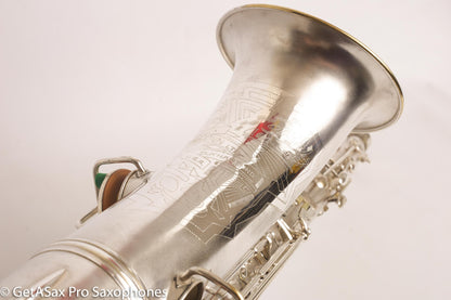 Conn Transitional Art Deco Tenor Original Silver Plate Overhauled 243357