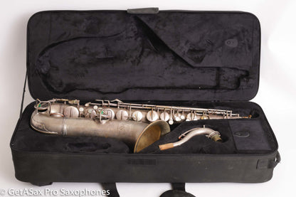 Conn Art Deco Transitional New Wonder II Tenor Original Silver Old Pads Fair Condition 239875