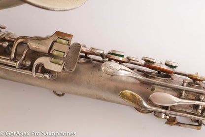 Conn Art Deco Transitional New Wonder II Tenor Original Silver Old Pads Fair Condition 239875